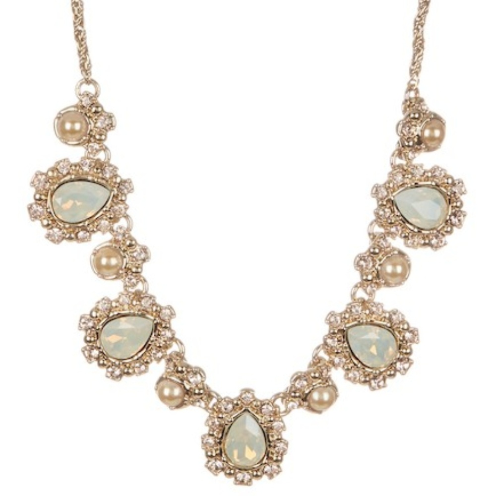 Marchesa Crystal & Faux  Pearl Collar Necklace